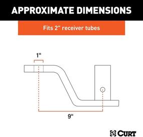 img 3 attached to CURT 45003: Тяжеловесная вертикальная прицепная сцепка-шар, подходит для приемника 2 дюйма, грузоподъемность 4,000 фунтов, отверстие 1 дюйм, снижение 2-1/4 дюйма