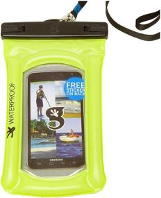 img 4 attached to 📱 Waterproof & Floating Phone Pouch - GeckoBrands Float Dry Bag. Compatible with iPhone and Samsung Galaxy - Comes in 5 Color Options