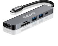 🔌 6-in-1 usb c hub multiport adapter by celini - 4k hdmi, 100w pd, 2 usb 3.0 ports, sd/tf card reader - compatible with macbook pro/air/ipad/dell and more type c devices логотип