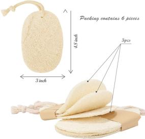 img 3 attached to 🌿 6-Pack Natural Kitchen Loofah Sponges, Eco-Friendly Greener Clean Durable Non-Scratch Brushes, 100% Plant-Based Fiber, Non-Stick for Oil, Compostable, Luffa Loofa Loufa Lufa