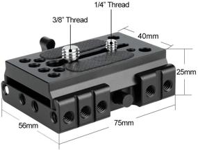 img 1 attached to NICEYRIG Half Cage with Quick Release Baseplate: Universal Camera Cage for Sony, Panasonic, Canon, Nikon - 231