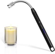 🔥 hanitronic electric candle lighter - 360 degrees flexible long neck, safety switch - ideal for grill, bbq, camping, and fireworks logo