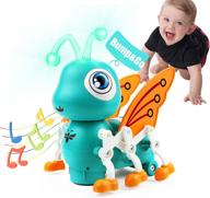 музыкальные игрушки "пчелка": игрушки moontoy с подсветкой для ползания для детей от 6 до 12 месяцев, обучающие движение игрушки для детей от 12 до 18 месяцев, идеально подходят для детей от 3 до 9 месяцев, 1-3 года. для малышей и мальчиков. логотип