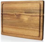 🌿 reversible acacia butcher board with juice grooves - eco-friendly, durable cutting board for kitchen counters - pellholmen collection логотип