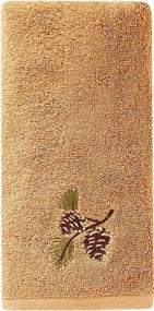 img 3 attached to Saturday Knight Ltd. Pinehaven Wheat Hand Towel by SKL Home