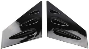 img 3 attached to 🚗 Enhance Your Subaru WRX STi with Glossy Black YUZHONGTIAN Louvers Window Scoop Cover (2PCS) 2015-2020 2021
