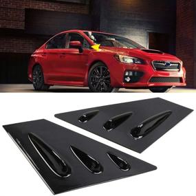 img 4 attached to 🚗 Enhance Your Subaru WRX STi with Glossy Black YUZHONGTIAN Louvers Window Scoop Cover (2PCS) 2015-2020 2021