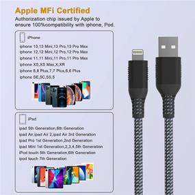 img 3 attached to IPhone Charger 26FT/8M [Apple MFi Certified]Lightning Cable Extra Long IPhone Charging Cord Nylon Braided Apple Fast Charger Cable 2