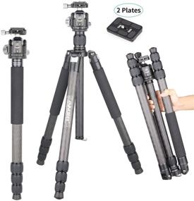 img 4 attached to 📷 INNOREL RT85C Carbon Fiber Tripod: Super Professional Heavy Duty Stand with 360° Panoramic Ballhead for DSLR Camera