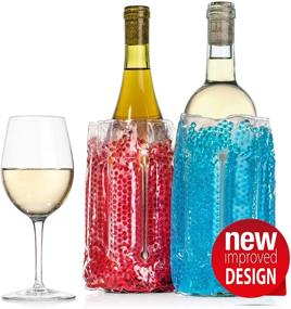 img 1 attached to 🍷 2-Pack Wine Chiller Sleeves - Ideal for Parties, Cookouts, Picnics, Boating, Tailgating, and Food & Beverage Transportation - Typhon East