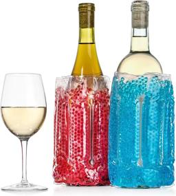 img 4 attached to 🍷 2-Pack Wine Chiller Sleeves - Ideal for Parties, Cookouts, Picnics, Boating, Tailgating, and Food & Beverage Transportation - Typhon East