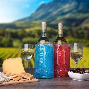 img 3 attached to 🍷 2-Pack Wine Chiller Sleeves - Ideal for Parties, Cookouts, Picnics, Boating, Tailgating, and Food & Beverage Transportation - Typhon East