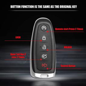 img 2 attached to 🔑 High-Quality Keyless Entry Remote Car Key for Ford Explorer 2011-2015, Expedition 2015-2017, Flex 2013-2019, Taurus 2013-2019, C-MAX, Escape, Focus, Edge, Lincoln MKT MKX MKS Navigator M3N5WY8609