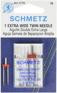 schmetz twin sewing machine needles (130/705 h zwi br) - size 6.0/100 - carded for superior stitching logo