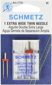 img 1 attached to SCHMETZ Twin Sewing Machine Needles (130/705 H ZWI BR) - Size 6.0/100 - Carded for Superior Stitching