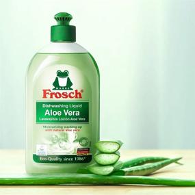 img 3 attached to 🍃 Frosch Vegan Liquid Dish Soap with Aloe Vera - 16.9 oz, Pack of 2 - Natural Hand Dishwashing Detergent