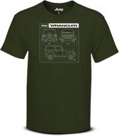 🚙 stylish jeep men's wrangler t-shirt in green: comfortable and trendy logo