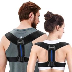 img 4 attached to 😊 Appolis Updated Posture Corrector Brace for Men and Women - Adjustable Upper Back Straightener with Breathable Clavicle Support - Effective Pain Relief for Neck, Back, and Shoulders (Universal)