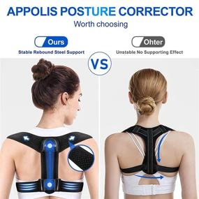 img 2 attached to 😊 Appolis Updated Posture Corrector Brace for Men and Women - Adjustable Upper Back Straightener with Breathable Clavicle Support - Effective Pain Relief for Neck, Back, and Shoulders (Universal)