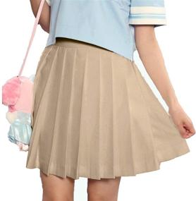 img 2 attached to 👗 Stylish and Sophisticated: Beautifulfashionlife Waisted Pleated Tennis Stripes Girls' Clothing