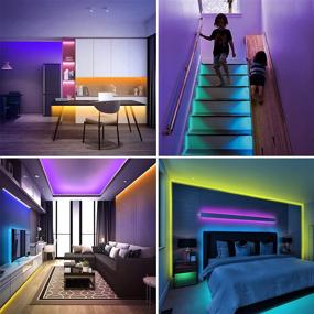 img 1 attached to 🌈 ECOLOR 5050 RGB LED Strip Lights - 32.8ft Color Changing 300 Bright LEDs for Bedroom, Home Decoration | 44-Key IR Remote, Multiple Colors & DIY Modes - 2 Rolls of 16.4ft Included