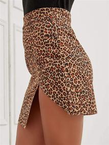 img 1 attached to 🐆 PERSUN High-Waisted Bodycon Leopard Print Leather Women's Apparel