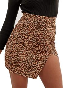 img 4 attached to 🐆 PERSUN High-Waisted Bodycon Leopard Print Leather Women's Apparel
