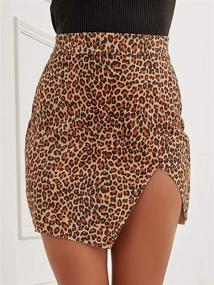 img 2 attached to 🐆 PERSUN High-Waisted Bodycon Leopard Print Leather Women's Apparel
