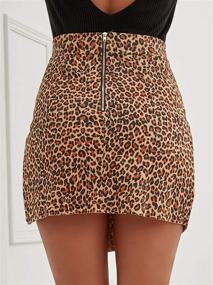 img 3 attached to 🐆 PERSUN High-Waisted Bodycon Leopard Print Leather Women's Apparel