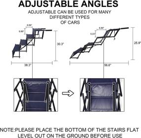 img 2 attached to 🐾 maxpama Premium Nonslip Dog Ramp Stairs for Cars, SUVs, Trucks, Couches, Beds | Lightweight Foldable Pet Steps Ladder for Indoor Outdoor Use | Durable Metal Frame Supports up to 150 Lbs