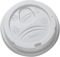 🔝 dixie d9542w dome lids for 10/16 oz perfectouch cups & 12/20 oz paper hot cups - 200 white lids (4 x 50 packs) logo