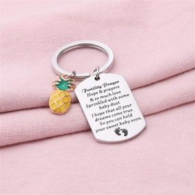 img 3 attached to Auspicious BAUNA IVF Infertility Jewelry: Manifest Your Fertility Goals with Prayers and Positive Energy - Ideal Key Chain Gift for IVF Pregnancy Wishes