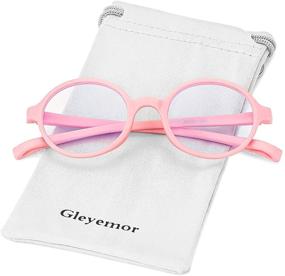 img 4 attached to 👓 Protect Your Child's Eyes with Baby Pink Blue Light Blocking Glasses: Flexible Computer/Gaming Clear Lens Round Glasses for Girls and Boys Ages 3-10