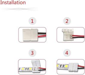 img 1 attached to 💡 Enhance Your Lighting with 15/Pack 2 Pin LED Lights Strip Connectors 8mm: AWSOM LED Strip Pigtail Connectors for SMD3528 Single Color LED Strip Lights