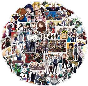 img 3 attached to My Hero Academia Stickers: 50PCS Anime Cartoon Laptop Stickers - Waterproof 🎒 Vinyl Decals for Water Bottles, Skateboards, Phones, and more - Perfect Gift for Teens