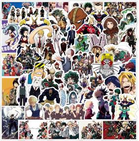 img 4 attached to My Hero Academia Stickers: 50PCS Anime Cartoon Laptop Stickers - Waterproof 🎒 Vinyl Decals for Water Bottles, Skateboards, Phones, and more - Perfect Gift for Teens