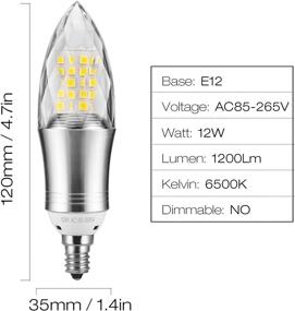 img 3 attached to Yiizon Industrial Electrical Candelabra Incandescent Equivalent - Non-Dimmable for Efficient Lighting