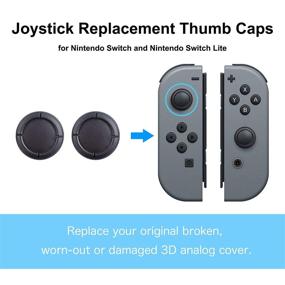 img 1 attached to Enhance Your Nintendo Switch Gaming Experience with BRHE Replacement Thumb Grip Caps and Silicone Rubber Covers in Turquoise Yellow Rose Pink