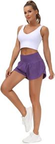 img 1 attached to 🏃 The Gym People Women's High Waisted Running Shorts: Quick Dry, Athletic Workout Shorts with Mesh Liner & Zipper Pockets - A Perfect Fit for Optimal Performance