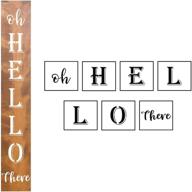 🖌️ large oh hello there stencil - 7 pack vertical sign stencils for wood painting logo