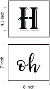 img 1 attached to 🖌️ Large Oh Hello There Stencil - 7 Pack Vertical Sign Stencils for Wood Painting