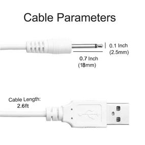 img 3 attached to 💆 Кабель зарядки от массажера DC: быстрая зарядка USB-кабель (2 шт) - 2,5 мм совместимый