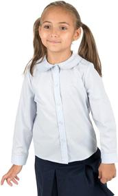 img 4 attached to Toddler Girls' Cotton Sleeve Uniform Clothing and Dresses by Leveret