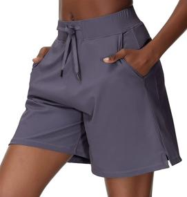 img 1 attached to Bermuda Athletic Pockets Drawstring Walking Sports & Fitness