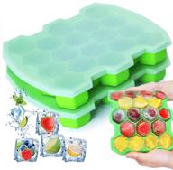 🧊 kipritii silicone ice cube trays with sealed lid - 36 ice cube capacity, 2 packs of easy-release ice trays molds (green) logo