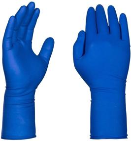 img 2 attached to 🧤 50-Count GLOVEPLUS HD Medical Blue Latex Gloves, Medium Size, 13 mil Thickness, Powder-Free, Textured, Disposable, Non-Sterile (GPLHD84100-BX)