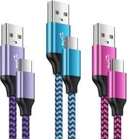 img 4 attached to 🔌 3Pack Fast Charging USB Type C Cable Compatible with Moto G Fast/Power/Stylus/Play/Z, Samsung Galaxy Z Fold3/Z Flip3 5G, S21 S20 Ultra/Plus 5g, S10/S9/S8, Note21/20/10/9, A10e, A72, A52, A32, LG Stylo 6/5/4