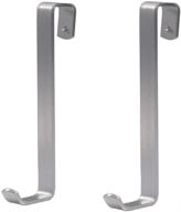 🪝 welldoit pack of 2 space aluminum hook towel hanger - ideal for bathroom shower glass doors - length 14cm/5.51", hook inner diameter 16mm/0.63 logo