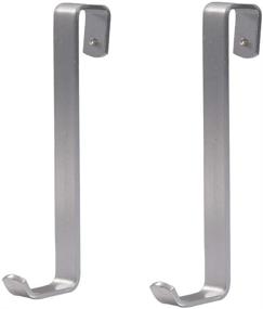 img 2 attached to 🪝 Welldoit Pack of 2 Space Aluminum Hook Towel Hanger - Ideal for Bathroom Shower Glass Doors - Length 14cm/5.51", Hook Inner Diameter 16mm/0.63