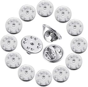 img 2 attached to 🔒 Premium Brass Clutch Badge Insignia Clutches Pin Backs - Nickel, 50 Pieces: A Durable Replacement Solution